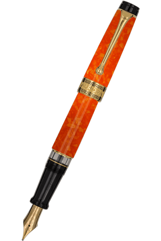 Aurora Optima (996) Orange/Gold Auroloide Fountain Pen