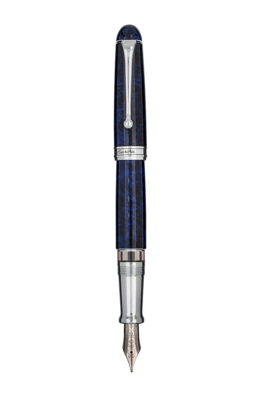 Pluma Estilográfica Aurora 88 Azul/Cromo Sigaro 883 (Edición Limitada)